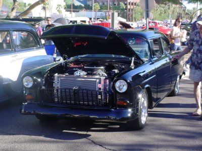 black 1955 Chevy