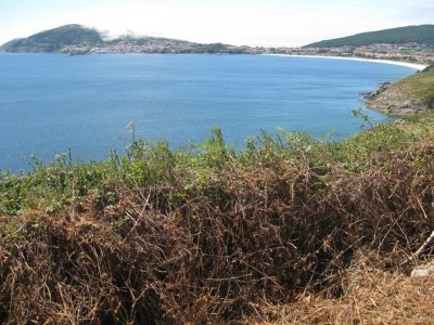 Cabo Fisterra desde la carretera a Corcubin