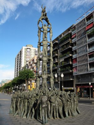 Rambla Nova. Monument als Castells