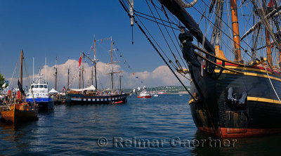 HMS Bounty bow at Halifax Harbour for the Tall Ships Nova Scotia Festival 2009