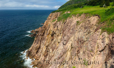 Steep cliffs at Veterans Monument Cabot Trail Cape Breton Highlands National Park