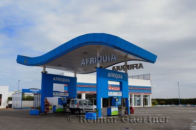 Afriquia gas station and Speedy garage in El Jadida Morocco