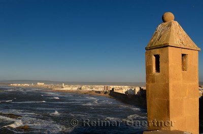 North end of the Essaouira ramparts on the Atlantic ocean Morocco