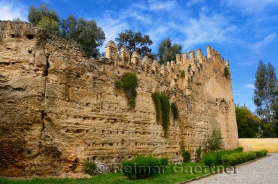 Ancient rampart wall of Fes el Jedid Morocco