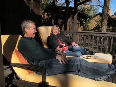 Relaxing at L'Auberge in Sedona