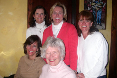Lisa, Diana, Jill, Marina and Michele at The Timberline for dinner