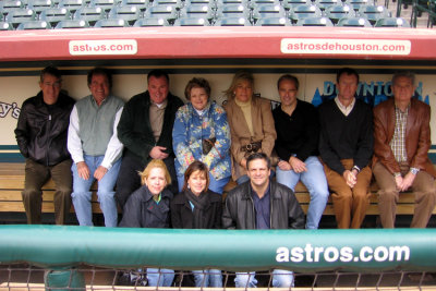 Tour Group in the Astro's dugout