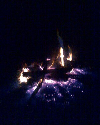 Bonfire in the back yard