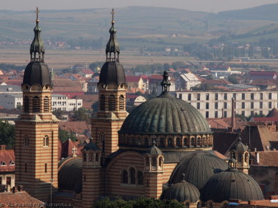 Sibiu from the top of Ramada Hotel