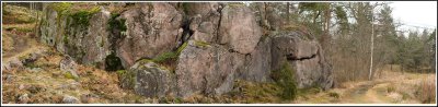 Rock formation pano of  4 images