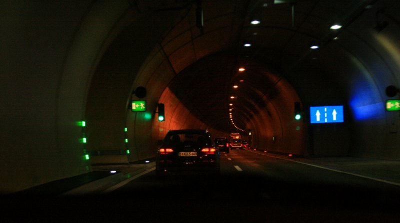Austria, through the tunnel.