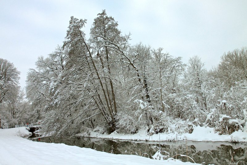 le canal de la Bruche, en hiver.