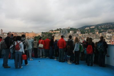 the boat docked at Bastia