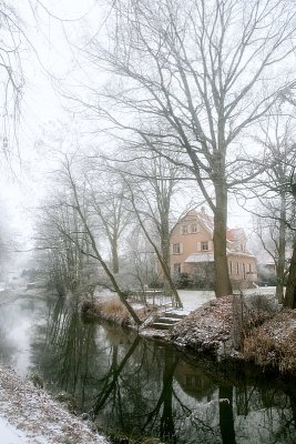 le canal, en hiver.
