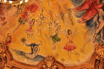Dtail du plafond Chagall, Opra Garnier  - 9199