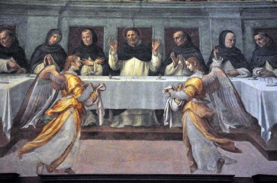 Giovanni Antonio Sogliani: Cne miraculeuse de Saint Dominique (dtail), Grand Rfectoire, Couvent de San Marco - 9135