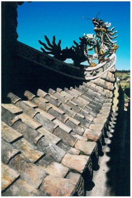 Dtail, toit de la pagode Linh Phuoc, Trai Mat, Dalat