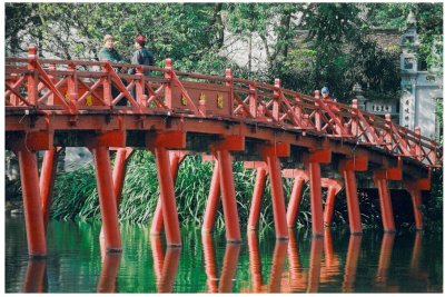 The Huc bridge, Hanoi