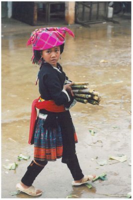 Red Hmong girl in Tam Duong