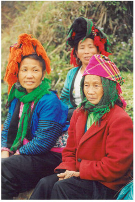 Blue Hmong women, Pha Din