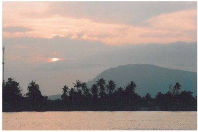 sunset on Kampot River