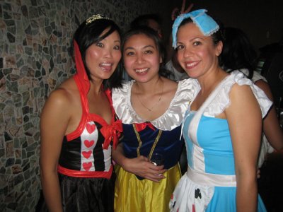 queen of hearts, snow white, and queen of spades