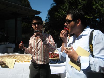 champagne and strawberries