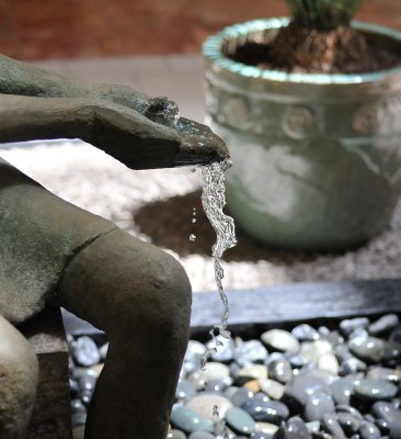 Water from Statue's Hands for Fountain, -10-