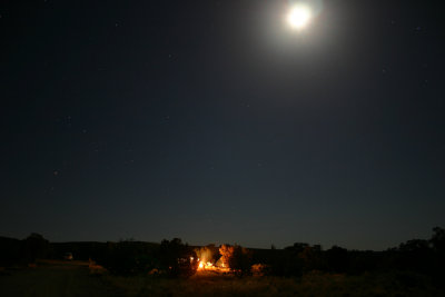 Moon, Stars and a Bonfire