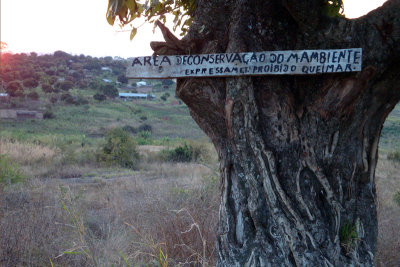 Sign on Mount Bengo