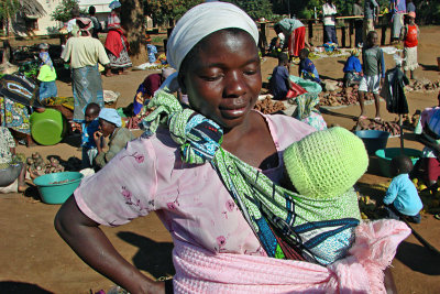 Mother and child at the market