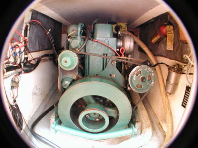 engine compartment under cockpit