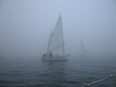 start of 2007 Susan Hood Overnight . . . fog bound