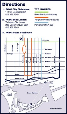 map - RCYC launch 2 to island club 3
