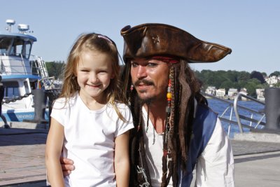fan with Capt. Jack Sparrow at Sailfest