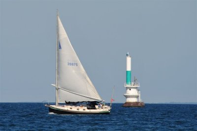 near shipping channel in south Lake Huron just north of Pt. Huron / Sarnia