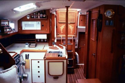 aft cabin & galley from saloon