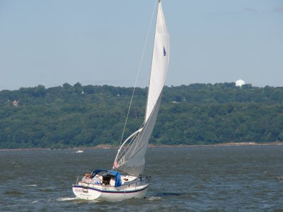 east shore across the river