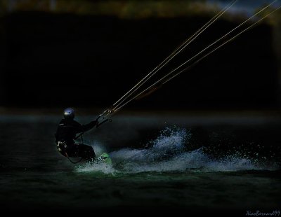 LAC DU DER.Kite surfer on the Lake I