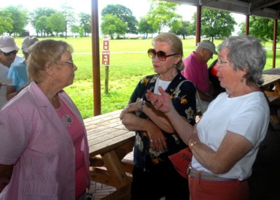 Barbara Tatusko Primrose, Edith Helfrich Caggiano, and Caroline Dudley Murray