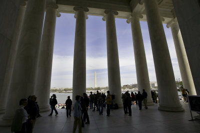 Washington Monument from inside Jefferson Monument
