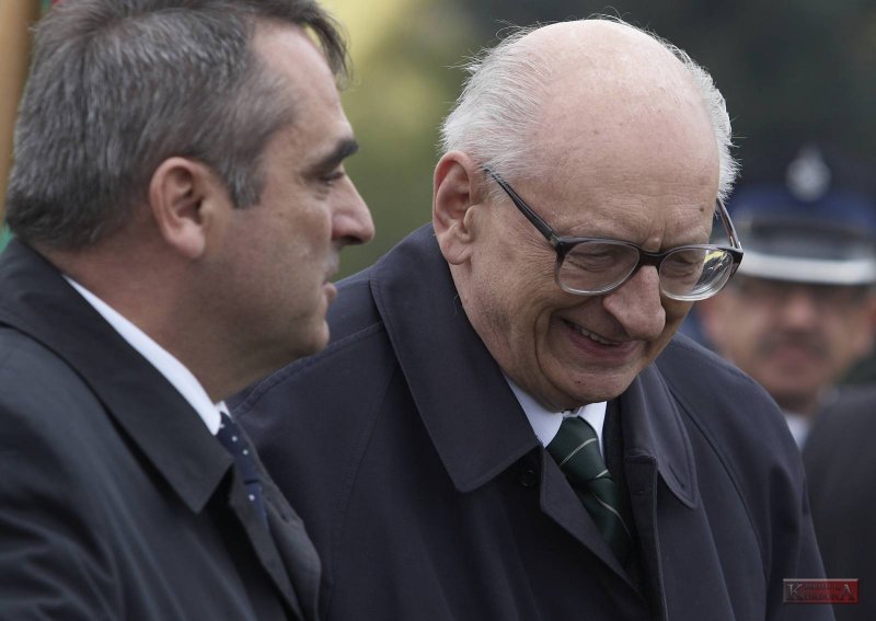 minister Eugeniusz Grzeszczak , prof. Wladyslaw Bartoszewski