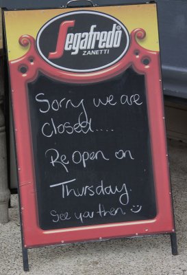 Closed on Tuesday