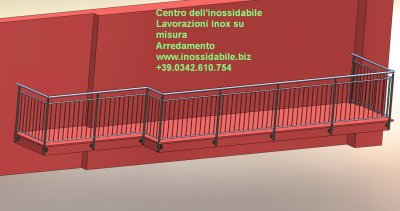 Balcone con protezione su misura in acciaio inossidabile Morbegno Sondrio Valtellina