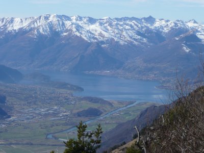 La foce del fiume Adda alla fine della Valtellina