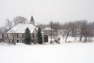 Mill Pond Church in Snow  ~  February 28  [18]