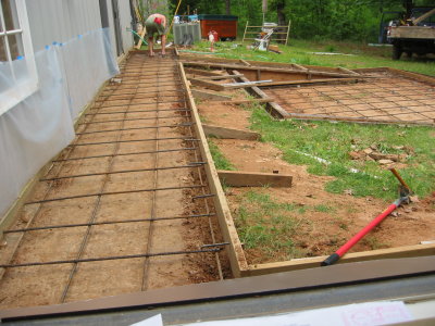 Getting ready for concrete pour