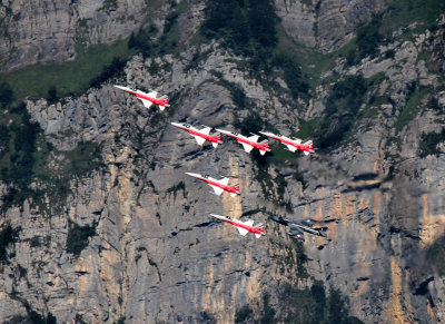 Patrouille Suisse with Hawker Hunter