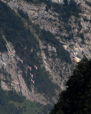 Patrouille Suisse with Hawker Hunter