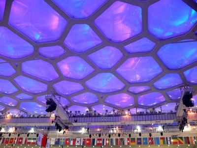 Water Cube night ceiling